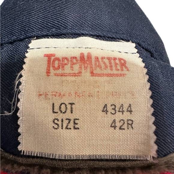 Vintage 60s Topp Master Work Jacket Blue With Zip In Liner Size 42R USA Made - Picture 10 of 12